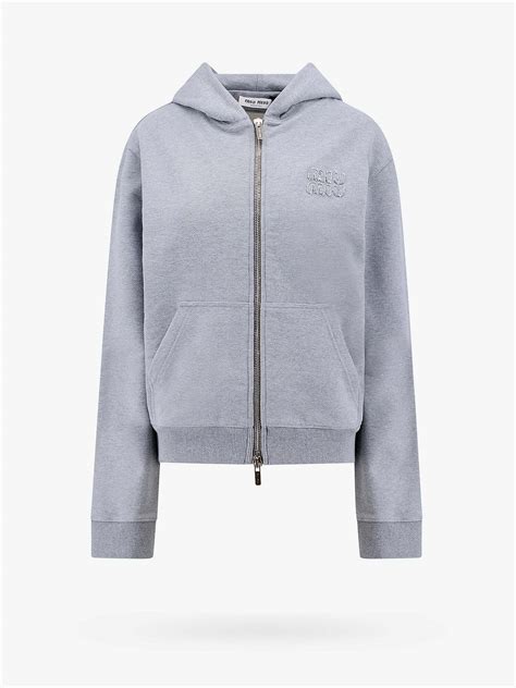 miu miu sweatshirt grey|miu shirts and sweatshirts.